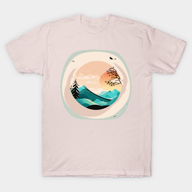 a nature-inspired t-shirt design featuring serene landscapes and wildlife. Utilize a soft color palette and intricate details to capture the beauty of the outdoors, tipseason3 T-Shirt by goingplaces